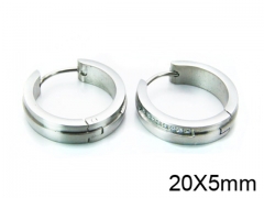 HY Stainless Steel 316L Huggie Hoop Earrings-HY05E1464HMC