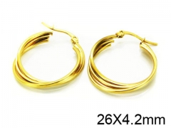 HY Stainless Steel 316L Snap Post Hoop Earrings-HY58E0703MG