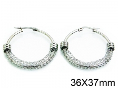 HY Stainless Steel 316L Hollow Hoop Earrings-HY58E1016LW