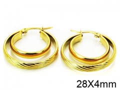 HY Stainless Steel 316L Snap Post Hoop Earrings-HY58E0917KL