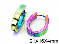 HY Stainless Steel 316L Huggie Hoop Earrings-HY60E0150JL