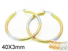 HY Stainless Steel 316L Hollow Hoop Earrings-HY58E0863LL