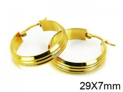 HY Stainless Steel 316L Snap Post Hoop Earrings-HY58E0800MR