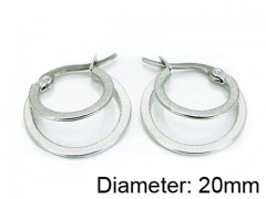 HY Stainless Steel 316L Snap Post Hoop Earrings-HY64E0285OE