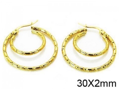 HY Stainless Steel 316L Snap Post Hoop Earrings-HY58E0912KL