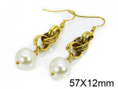 HY Stainless Steel 316L Pearl Earrings-HY64E0266HHS