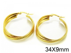 HY Stainless Steel 316L Snap Post Hoop Earrings-HY58E0692MR