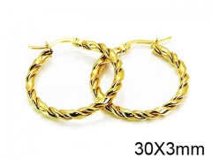 HY Stainless Steel 316L Snap Post Hoop Earrings-HY58E0958KU