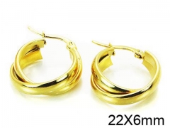 HY Stainless Steel 316L Snap Post Hoop Earrings-HY58E0924KL