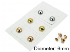 HY Stainless Steel 316L Ball Earrings-HY70E0503KG