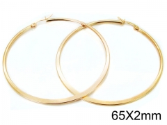 HY Stainless Steel 316L Snap Post Hoop Earrings-HY58E1181IA