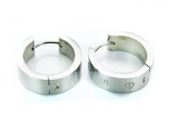 HY Stainless Steel 316L Huggie Hoop Earrings-HY05E1437HHW