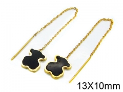 HY Stainless Steel 316L Bear Earrings-HY64E0027HJZ