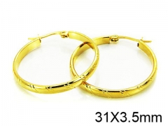 HY Stainless Steel 316L Snap Post Hoop Earrings-HY58E0751IL