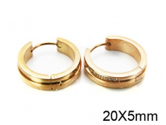 HY Stainless Steel 316L Huggie Hoop Earrings-HY05E1463HPX