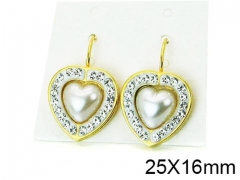 HY Stainless Steel 316L Pearl Earrings-HY67E0137MW