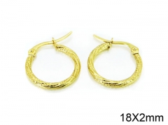 HY Stainless Steel 316L Snap Post Hoop Earrings-HY58E1199IL