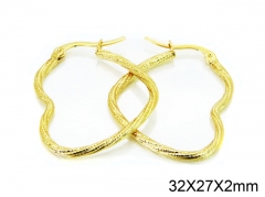 HY Stainless Steel 316L Snap Post Hoop Earrings-HY58E1205JW