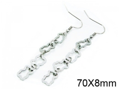 HY Stainless Steel 316L Bear Earrings-HY64E0268HIA