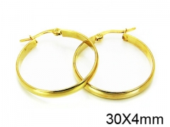 HY Stainless Steel 316L Snap Post Hoop Earrings-HY58E0493JD