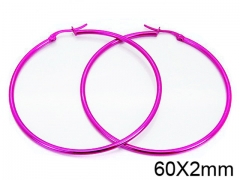 HY Stainless Steel 316L Snap Post Hoop Earrings-HY08E0074JB