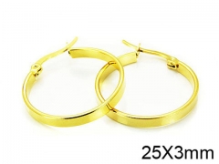 HY Stainless Steel 316L Snap Post Hoop Earrings-HY58E0836IL