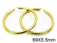 HY Stainless Steel 316L Hollow Hoop Earrings-HY58E0611PZ