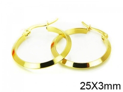 HY Stainless Steel 316L Snap Post Hoop Earrings-HY58E0844IL