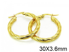 HY Stainless Steel 316L Hollow Hoop Earrings-HY58E0654JS