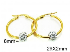 HY Stainless Steel 316L Ball Earrings-HY58E0720JG