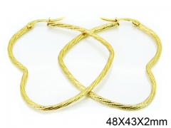 HY Stainless Steel 316L Snap Post Hoop Earrings-HY58E1204JA