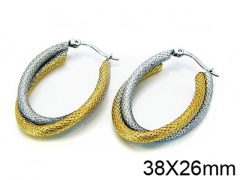 HY Stainless Steel 316L Hollow Hoop Earrings-HY58E0501MA