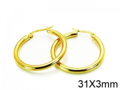 HY Stainless Steel 316L Snap Post Hoop Earrings-HY58E0730JR