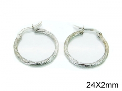 HY Stainless Steel 316L Snap Post Hoop Earrings-HY58E1195IW