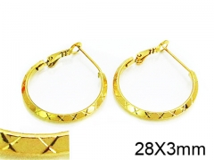 HY Stainless Steel 316L Snap Post Hoop Earrings-HY58E1023ILS