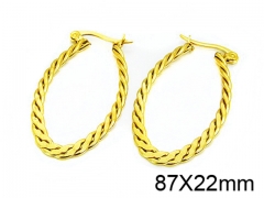 HY Stainless Steel 316L Snap Post Hoop Earrings-HY64E0253LS