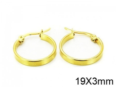 HY Stainless Steel 316L Snap Post Hoop Earrings-HY58E0835IV