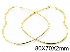 HY Stainless Steel 316L Snap Post Hoop Earrings-HY58E0890IL