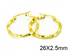 HY Stainless Steel 316L Hollow Hoop Earrings-HY58E0852IL