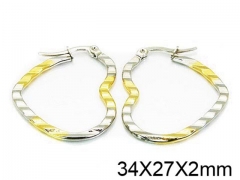 HY Stainless Steel 316L Snap Post Hoop Earrings-HY58E0972JD