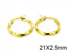 HY Stainless Steel 316L Hollow Hoop Earrings-HY58E0851IE