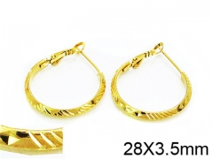 HY Stainless Steel 316L Snap Post Hoop Earrings-HY58E1022ILF