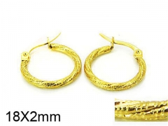 HY Stainless Steel 316L Hollow Hoop Earrings-HY58E0858IW