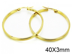 HY Stainless Steel 316L Snap Post Hoop Earrings-HY58E0491KS