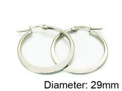 HY Stainless Steel 316L Snap Post Hoop Earrings-HY58E0647IS