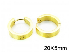 HY Stainless Steel 316L Huggie Hoop Earrings-HY05E1440HJY