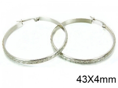 HY Stainless Steel 316L Snap Post Hoop Earrings-HY58E0521IE