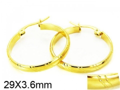 HY Stainless Steel 316L Snap Post Hoop Earrings-HY58E0828I5