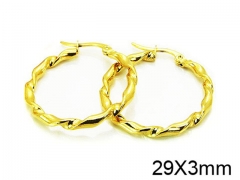 HY Stainless Steel 316L Hollow Hoop Earrings-HY58E0733JT