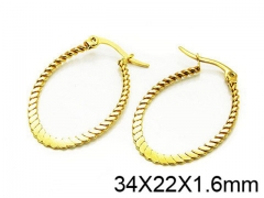 HY Stainless Steel 316L Snap Post Hoop Earrings-HY58E0787KY